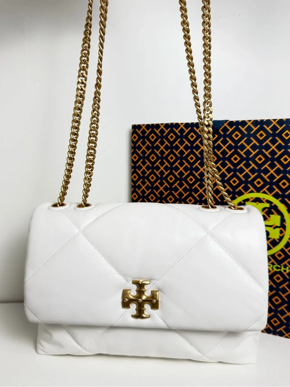 NWT Tory Burch Kira Diamond Quilt Convertible Shoulder Bag